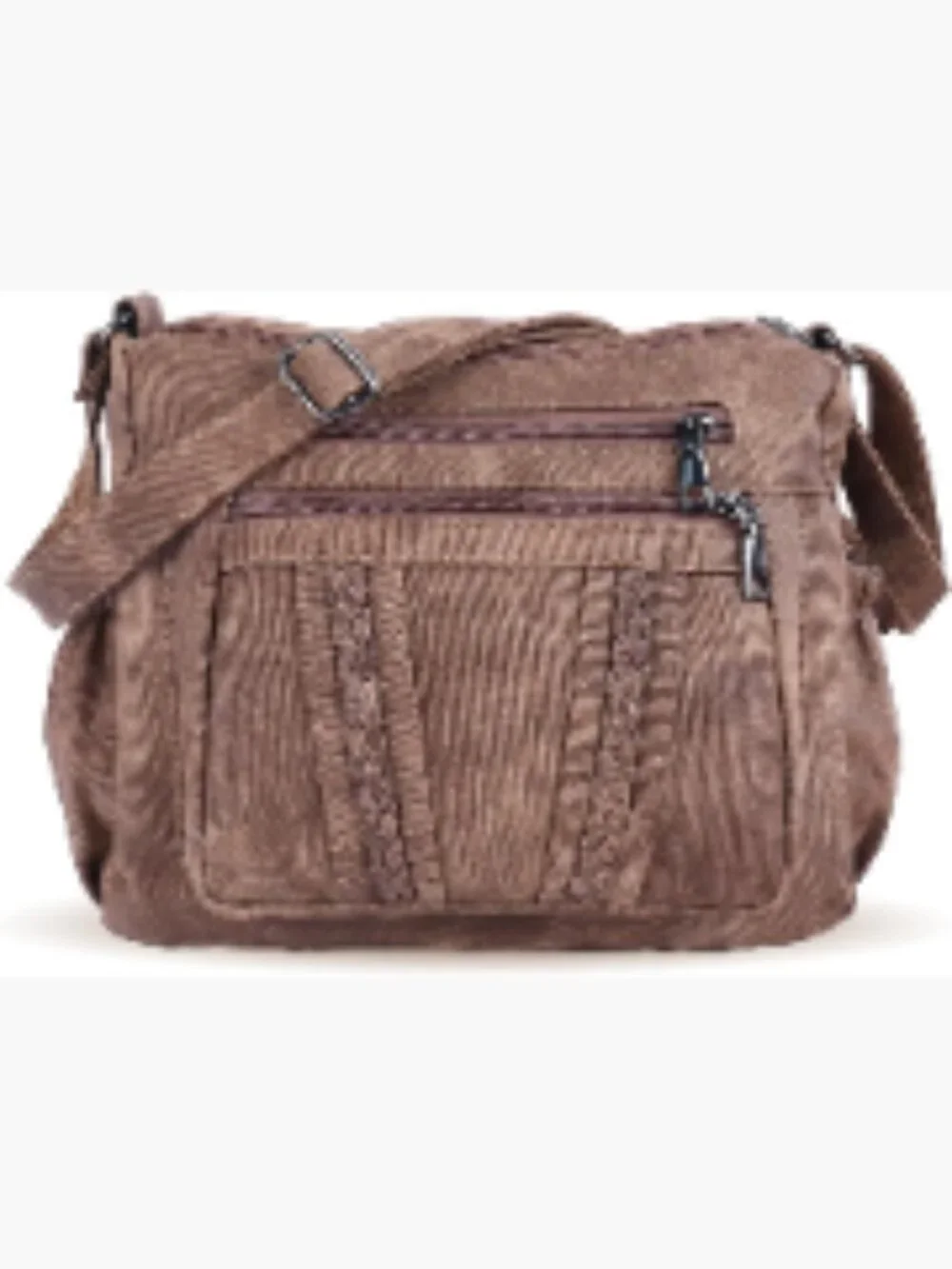 Soft PU Leather Crossbody Bag with Multiple Pockets Shoulder Bag